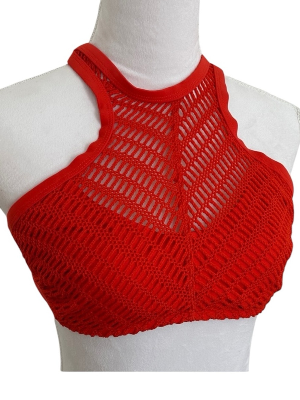 Xhilaration Orange Red Bikini Top D/DD